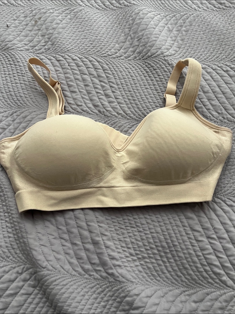 Shapermint Seamless Padded Wirefree Bra - Cream